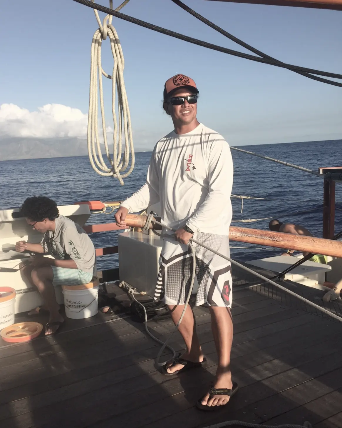 Ekolu Lindsey Voyage to Nihoa board the Hikianalia sailing vessel